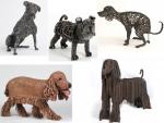необычные скульптуры собак из велосипедных деталей от Нирит Левав (фото 3)