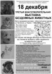 18 декабря третья выставка бездомных животных в Вологде
